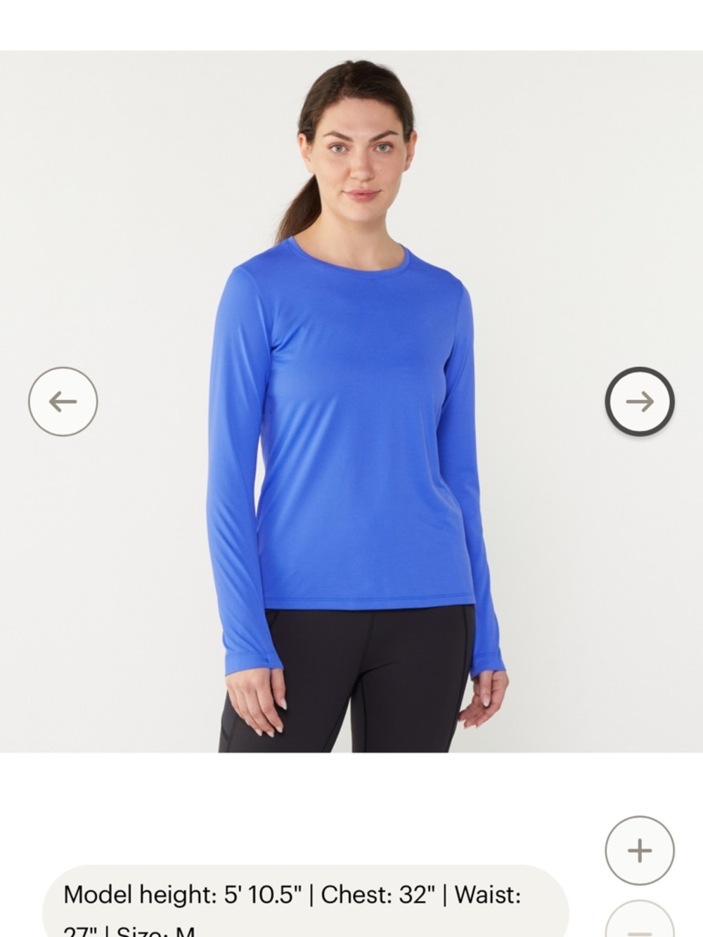 Arcteryx Taema crew long Sleeve Crewneck Top in Royal Blue - Women